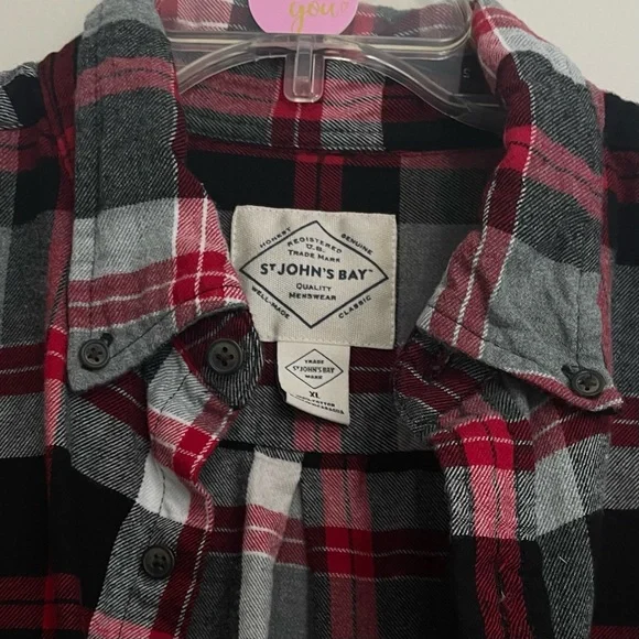 St. John's Bay Red, Black, and White Plaid Shirt
Size XL - Business Casual - Picture 2 of 9